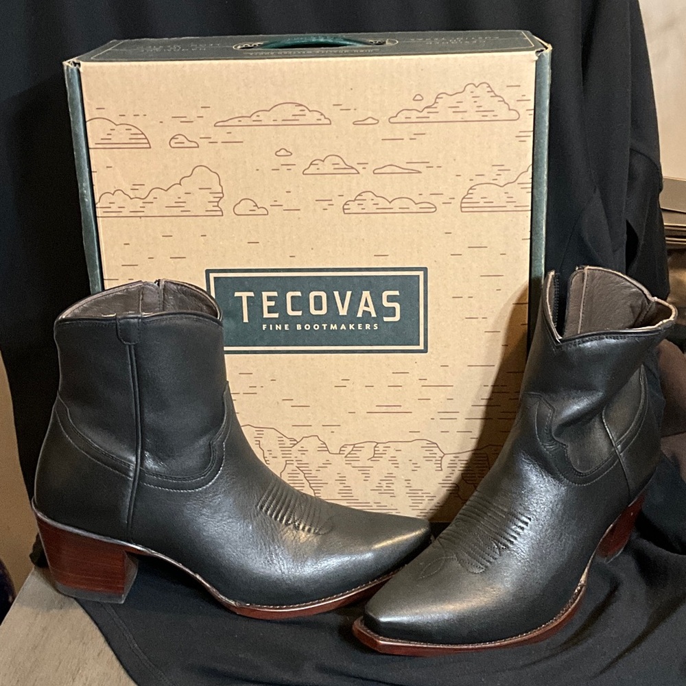 Tecovas Black Leather Women’s Western Boots